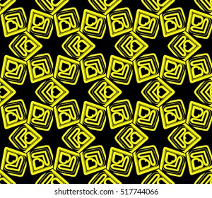 Abstract geometric wallpaper. vector. yellow and black