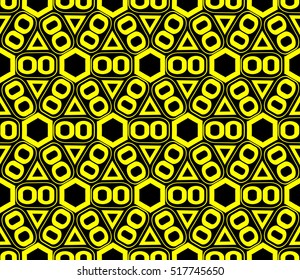 Abstract geometric wallpaper. vector. yellow and black