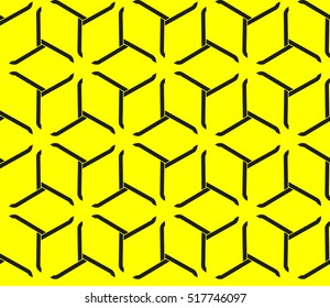 Abstract geometric wallpaper. vector. yellow and black