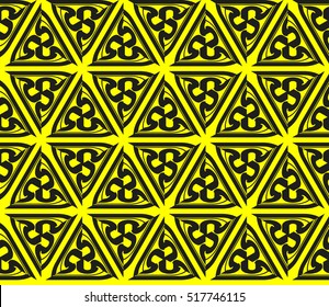 Abstract geometric wallpaper. vector. yellow and black