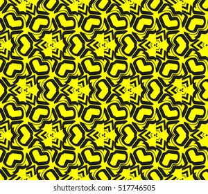 Abstract geometric wallpaper. vector. yellow and black