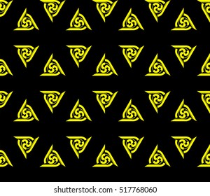 Abstract geometric wallpaper. vector. yellow and black