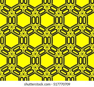 Abstract geometric wallpaper. vector. yellow and black