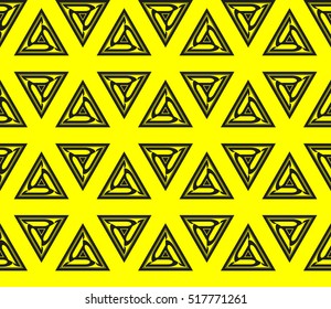 Abstract geometric wallpaper. vector. yellow and black