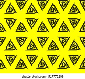 Abstract geometric wallpaper. vector. yellow and black