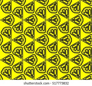 Abstract geometric wallpaper. vector. yellow and black