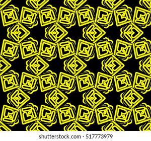 Abstract geometric wallpaper. vector. yellow and black