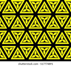 Abstract geometric wallpaper. vector. yellow and black