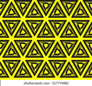 Abstract geometric wallpaper. vector. yellow and black