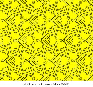 Abstract geometric wallpaper. vector. yellow and black