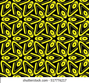 Abstract geometric wallpaper. vector. yellow and black