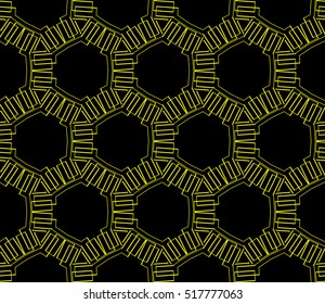 Abstract geometric wallpaper. vector. yellow and black