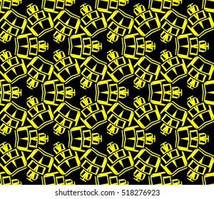 Abstract geometric wallpaper. vector. yellow and black