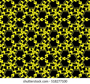 Abstract geometric wallpaper. vector. yellow and black