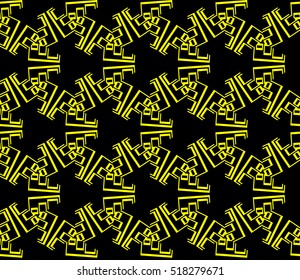 Abstract geometric wallpaper. vector. yellow and black
