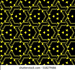 Abstract geometric wallpaper. vector. yellow and black