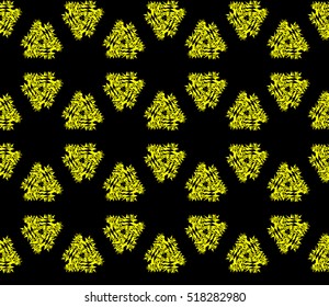 Abstract geometric wallpaper. vector. yellow and black