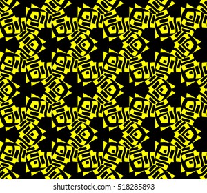 Abstract geometric wallpaper. vector. yellow and black