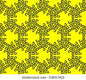 Abstract geometric wallpaper. vector. yellow and black