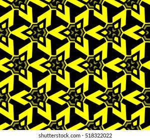 Abstract geometric wallpaper. vector. yellow and black. gold