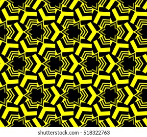 Abstract geometric wallpaper. vector. yellow and black. gold