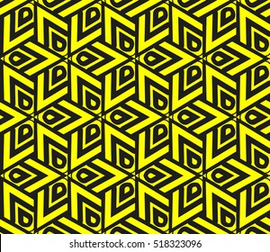 Abstract geometric wallpaper. vector. yellow and black. gold
