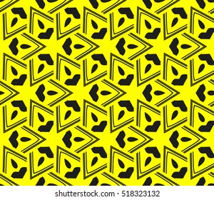 Abstract geometric wallpaper. vector. yellow and black. gold