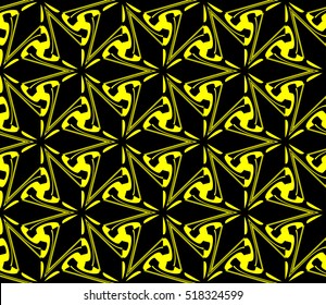 Abstract geometric wallpaper. vector. yellow and black. gold