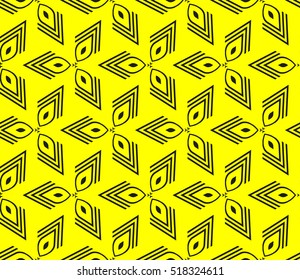 Abstract geometric wallpaper. vector. yellow and black. gold