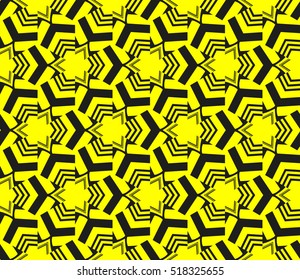 Abstract geometric wallpaper. vector. yellow and black. gold