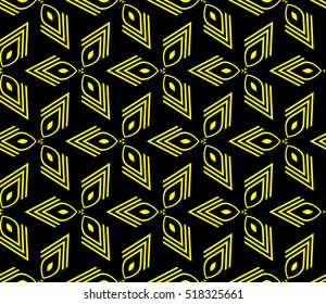 Abstract geometric wallpaper. vector. yellow and black. gold