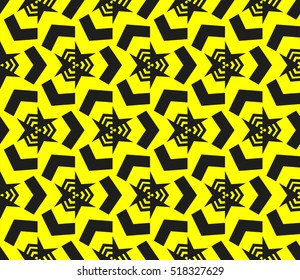 Abstract geometric wallpaper. vector. yellow and black. gold