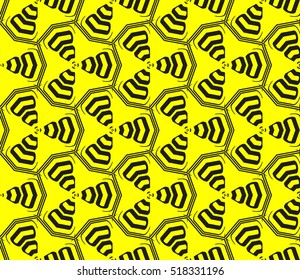 Abstract geometric wallpaper. vector. yellow and black. gold