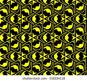 Abstract geometric wallpaper. vector. yellow and black. gold