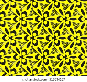 Abstract geometric wallpaper. vector. yellow and black. gold