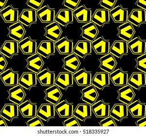 Abstract geometric wallpaper. vector. yellow and black. gold