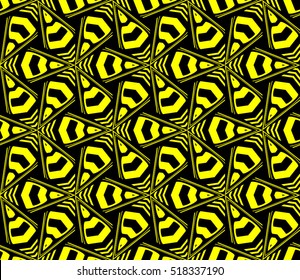 Abstract geometric wallpaper. vector. yellow and black. gold