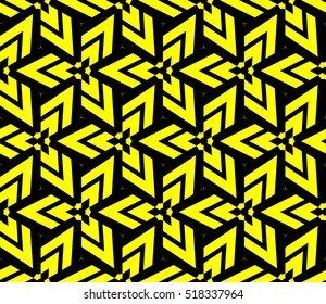 Abstract geometric wallpaper. vector. yellow and black. gold