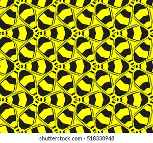 Abstract geometric wallpaper. vector. yellow and black. gold