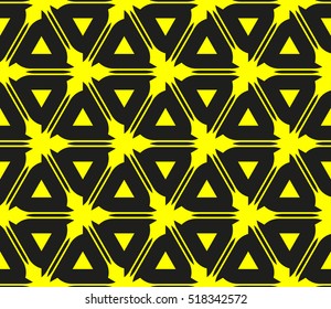 Abstract geometric wallpaper. vector. yellow and black. gold
