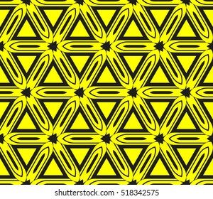 Abstract geometric wallpaper. vector. yellow and black. gold