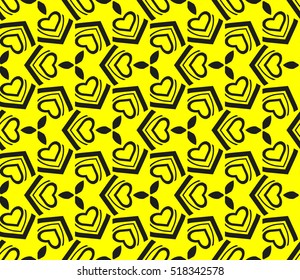 Abstract geometric wallpaper. vector. yellow and black. gold