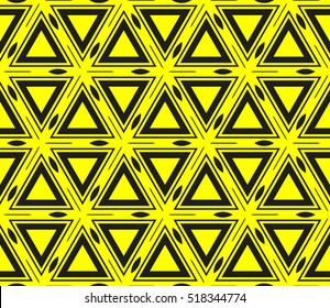 Abstract geometric wallpaper. vector. yellow and black. gold