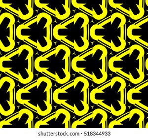 Abstract geometric wallpaper. vector. yellow and black. gold