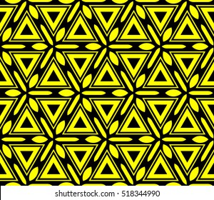 Abstract geometric wallpaper. vector. yellow and black. gold