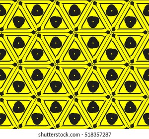 Abstract geometric wallpaper. vector. yellow and black. gold