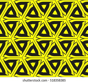Abstract geometric wallpaper. vector. yellow and black. gold