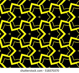 Abstract geometric wallpaper. vector. yellow and black. gold