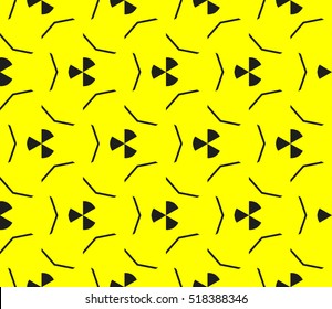Abstract geometric wallpaper. vector. yellow and black. gold