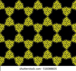 Abstract geometric wallpaper. vector. yellow and black. gold